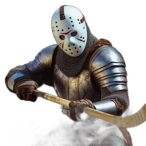 mask, sword, robot, staff, fantasy art, concept art, 3d render, photorealistic transparent PNG cut-out