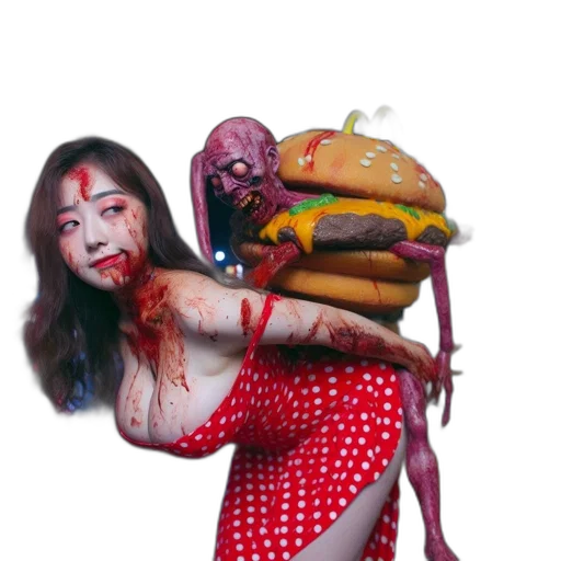 food, creature, dress, concept art, photorealistic, pixel art, fantasy art, woman transparent PNG cut-out