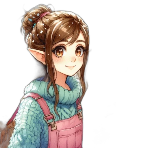 staff, face, fantasy art, concept art, pixel art, watercolor, pastel, earth tones transparent PNG cut-out