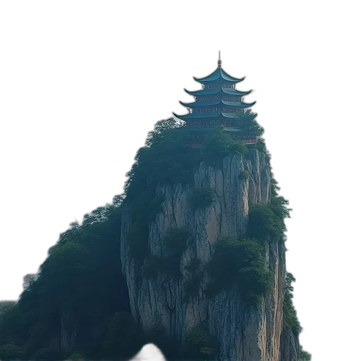 building, dragon, tree, crown, concept art, 3d render, photorealistic, vaporwave transparent PNG cut-out