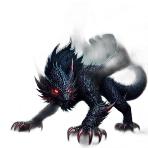 dragon, creature, animal, staff, concept art, fantasy art, pixel art, 3d render transparent PNG cut-out
