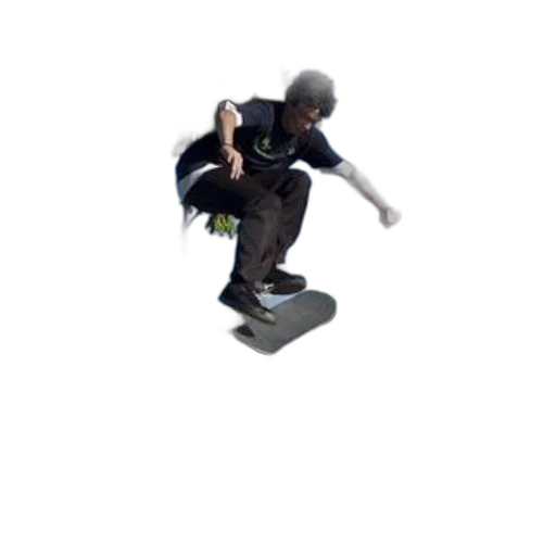 staff, shoes, 3d render, concept art, photorealistic, pixel art, skateboarder, performs transparent PNG cut-out