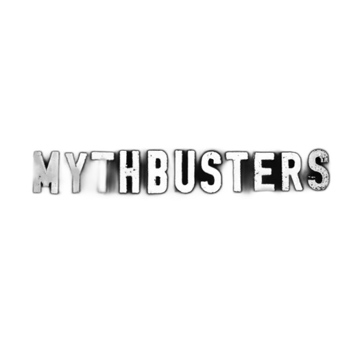 words, mythbusters, black, white transparent PNG cut-out