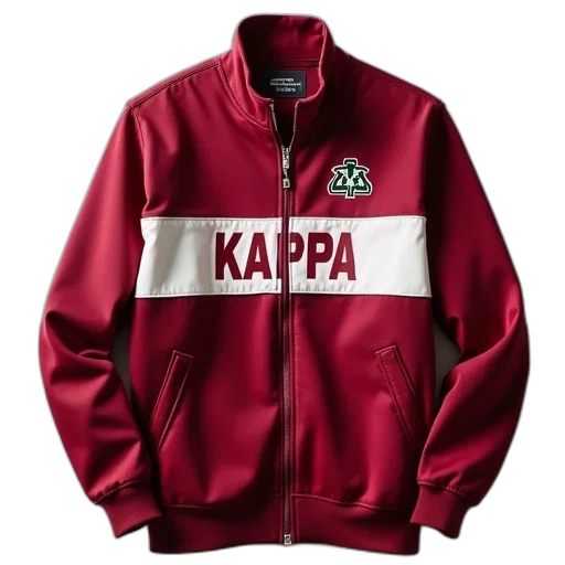 jacket, red, maroon, white transparent PNG cut-out