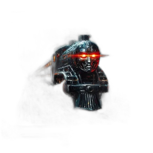 robot, weapon, mask, face, concept art, pixel art, watercolor, 3d render transparent PNG cut-out