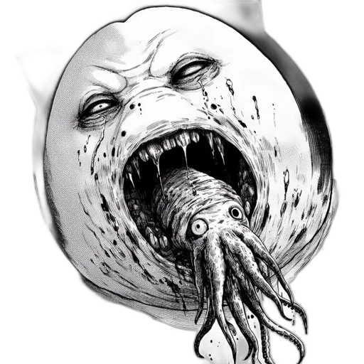 creature, mask, face, hair, concept art, comic book art, photorealistic, fantasy art transparent PNG cut-out