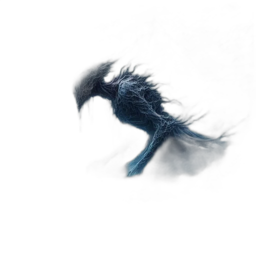 dragon, creature, animal, hair, concept art, photorealistic, fantasy art, 3d render transparent PNG cut-out