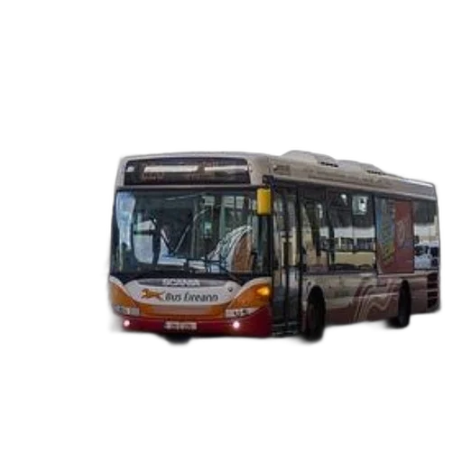 staff, car, 3d render, photorealistic, concept art, red, white, bus transparent PNG cut-out