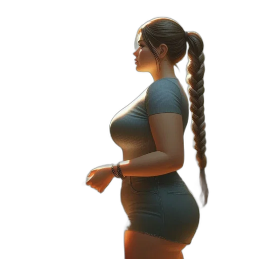 dress, staff, hair, concept art, 3d render, photorealistic, fantasy art, woman transparent PNG cut-out