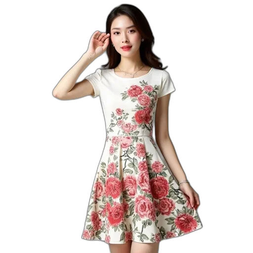 dress, photorealistic, monochrome, red transparent PNG cut-out
