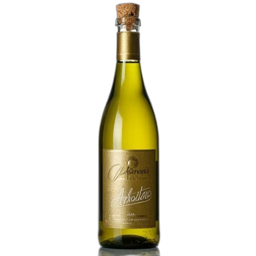 bottle, andriana, wine, gold, label, cork, stopper, filled transparent PNG cut-out
