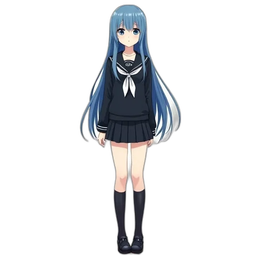 dress, staff, robot, hair, anime, cartoon, pixel art, concept art transparent PNG cut-out