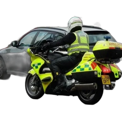 car, weapon, 3d render, concept art, man, yellow, motorcycle, license transparent PNG cut-out