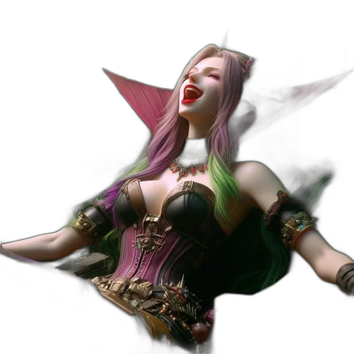 staff, weapon, concept art, 3d render, fantasy art, photorealistic, woman, vibrant transparent PNG cut-out