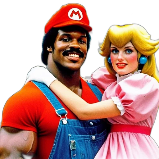 dress, two, people, one, dressed, mario, other, princess transparent PNG cut-out