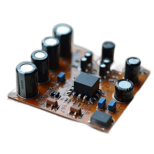 robot, 3d render, circuit, capacitors transparent PNG cut-out