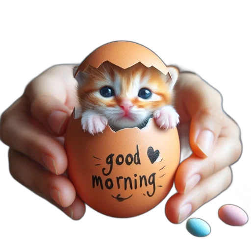photorealistic, 3d render, oil painting, individual, holds, cute, orange, white-furred transparent PNG cut-out