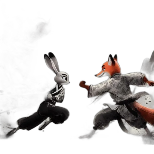 animal, concept art, 3d render, fantasy art, comic book art, fog, fire, outer space transparent PNG cut-out
