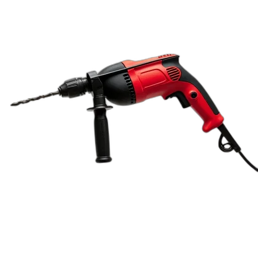 weapon, staff, red, black, power, drill, bit, attached transparent PNG cut-out