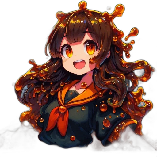 crown, dragon, hair, creature, pixel art, anime, fantasy art, concept art transparent PNG cut-out