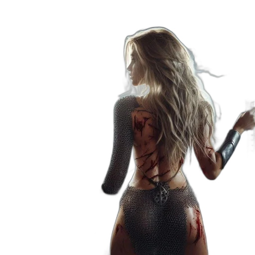 dress, hair, concept art, 3d render, cyberpunk, photorealistic, fire, tempestuous transparent PNG cut-out