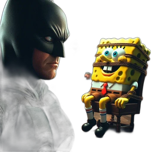 concept art, comic book art, 3d render, photorealistic, interior, space, batman, his transparent PNG cut-out