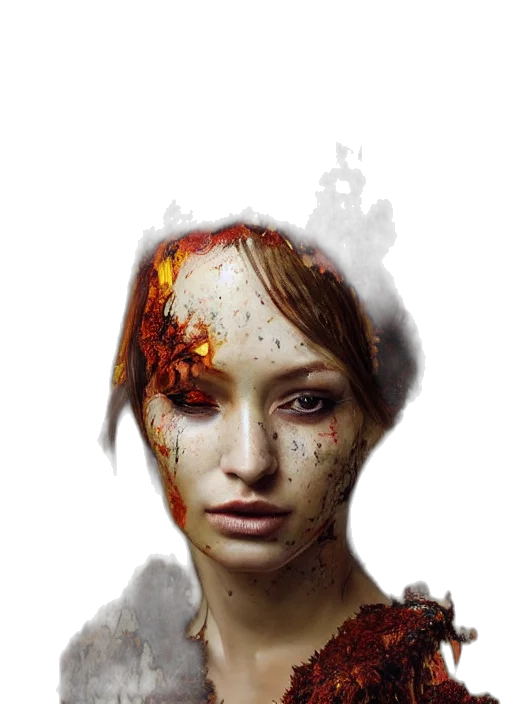 face, mask, creature, concept art transparent PNG cut-out
