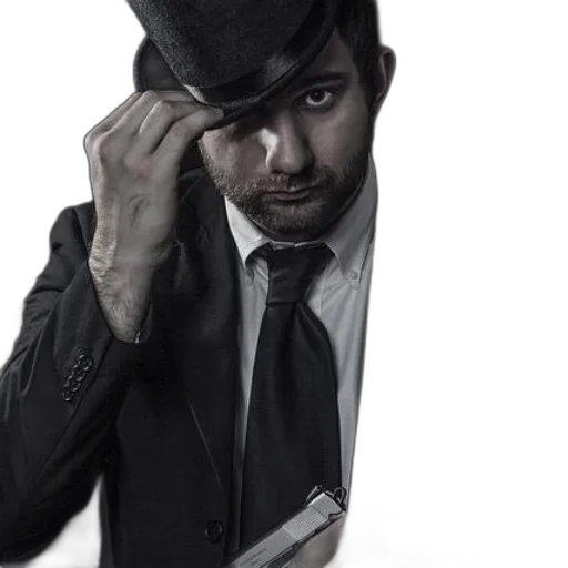 hat, staff, face, jacket, photorealistic, concept art, man, suit transparent PNG cut-out