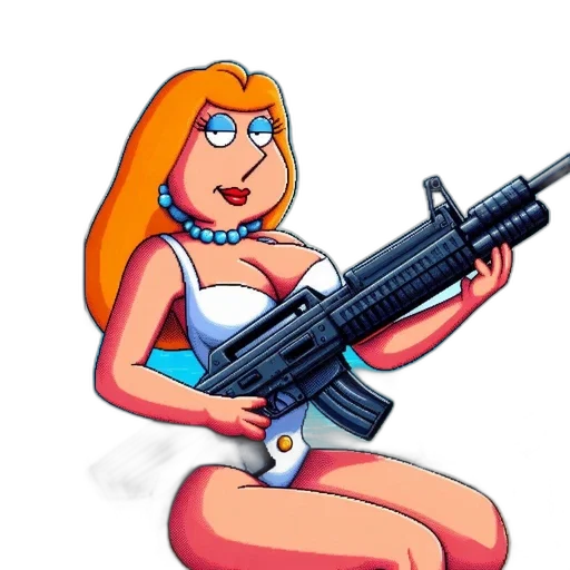 weapon, dress, animal, staff, cartoon, pixel art, concept art, comic book art transparent PNG cut-out