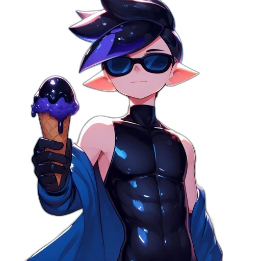 staff, weapon, jacket, mask, concept art, cyberpunk, vaporwave, cartoon transparent PNG cut-out