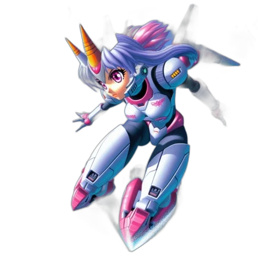 robot, weapon, concept art, 3d render, vaporwave, pixel art, pastel, energetic transparent PNG cut-out