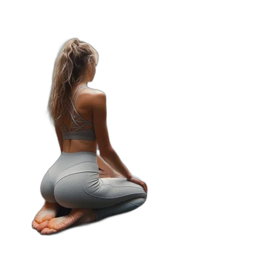 dress, jewelry, photorealistic, 3d render, concept art, woman, practices, yoga transparent PNG cut-out