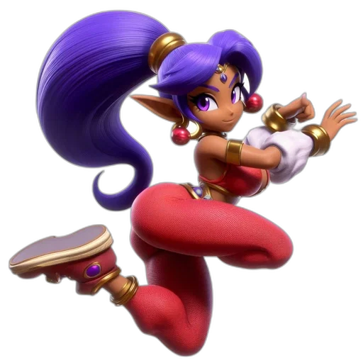 staff, weapon, crown, concept art, 3d render, animated, purple-haired, female transparent PNG cut-out