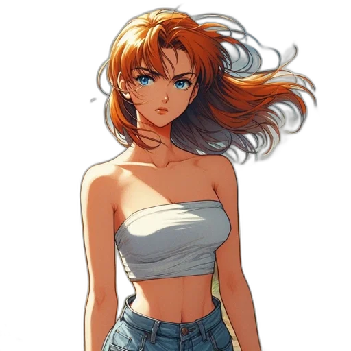 dress, jacket, weapon, anime, cartoon, pixel art, concept art, beach transparent PNG cut-out