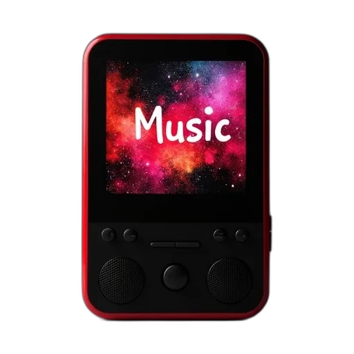 red, black, digital, music, player, colorful, abstract, image transparent PNG cut-out