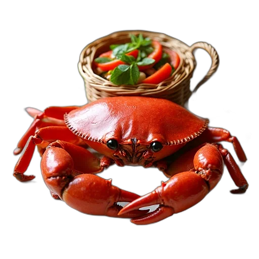 food, animal, crown, creature, 3d render, photorealistic, concept art, plate transparent PNG cut-out
