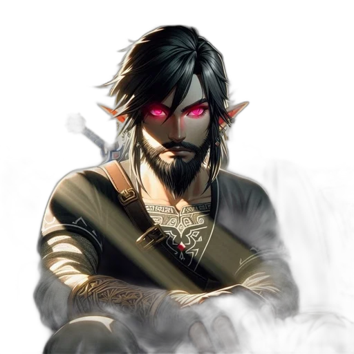 sword, mask, dragon, fantasy art, concept art, cyberpunk, watercolor, dark transparent PNG cut-out