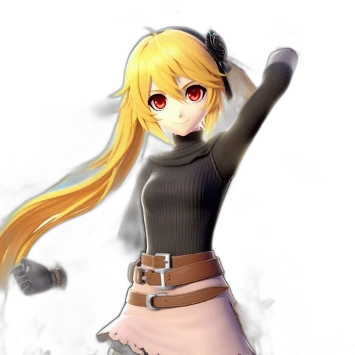 staff, dress, weapon, jacket, anime, 3d render, concept art, fantasy art transparent PNG cut-out