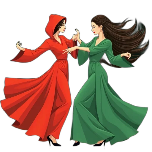 dress, jewelry, concept art, fantasy art, cartoon, fire, red, stylized transparent PNG cut-out