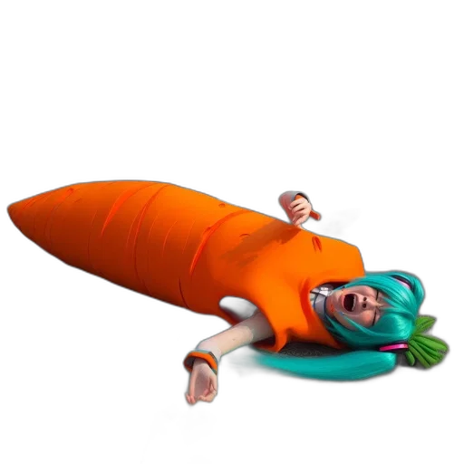 creature, food, animal, weapon, 3d render, concept art, photorealistic, orange-clad transparent PNG cut-out