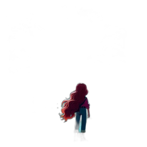 hair, dress, creature, jacket, concept art, pixel art, watercolor, comic book art transparent PNG cut-out