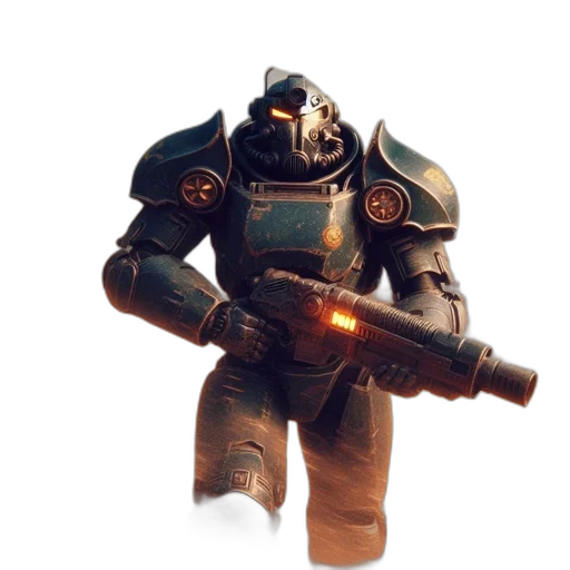 robot, weapon, staff, sword, concept art, 3d render, pixel art, fantasy art transparent PNG cut-out
