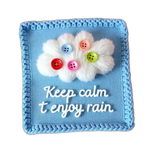 umbrella, jacket, jewelry, blue, knitted, square, cloud, design transparent PNG cut-out