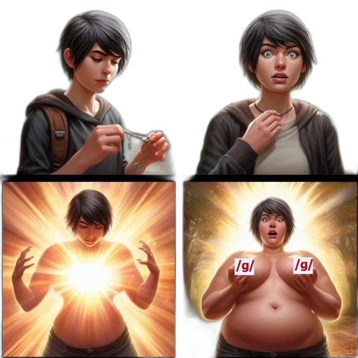 food, concept art, photorealistic, anime, pixel art, sequence, four, panels transparent PNG cut-out