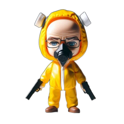 mask, jacket, animal, weapon, concept art, 3d render, cyberpunk, anthropomorphic transparent PNG cut-out