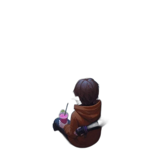 jacket, staff, weapon, bottle, pixel art, concept art, 3d render, fantasy art transparent PNG cut-out