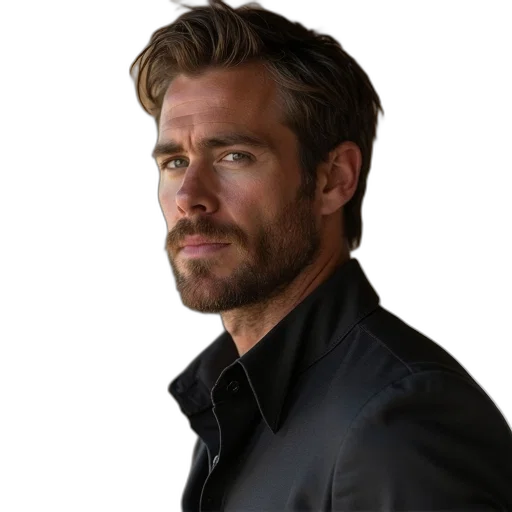 jacket, face, staff, hair transparent PNG cut-out