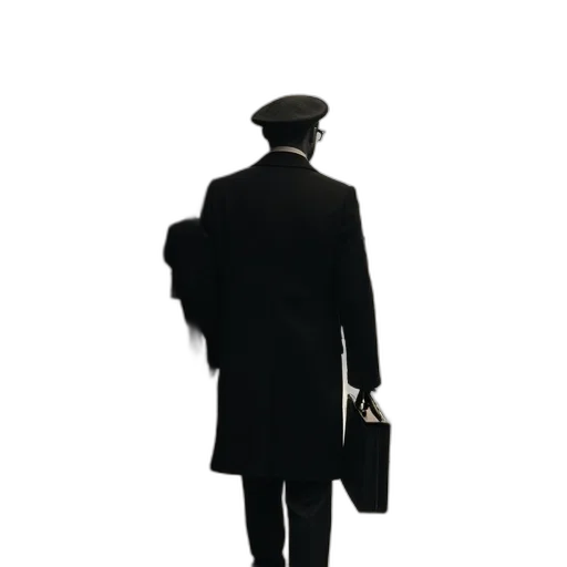 staff, hat, jacket, umbrella transparent PNG cut-out