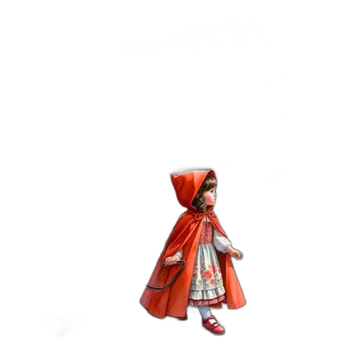 jacket, dress, umbrella, staff, 3d render, concept art, photorealistic, pixel art transparent PNG cut-out