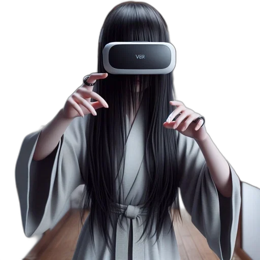 mask, robot, face, hair, concept art, cyberpunk, photorealistic, fantasy art transparent PNG cut-out